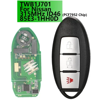 TWB1J701 85E3-1HH0D 315 МГц ID46 PCF7952 Чип Smart Remote Автомобильный Ключ для NISSAN TIIDA MARCH Micra Leaf 3 Кнопки Keyless Go
