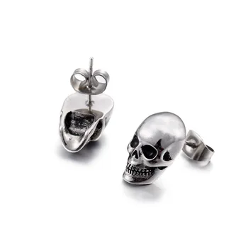 нержавеющая сталь милые серьги в виде черепа для женщин мужчин пара титановых стальных модных свадебных подарков для ювелирных изделий