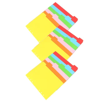 18шт цветных разделителей для вкладок Этикетки с индексом формата А5 с 6 отверстиями Разделители для папок